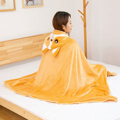 Kawaii Animal Blanket Cape Adult Kids Gift