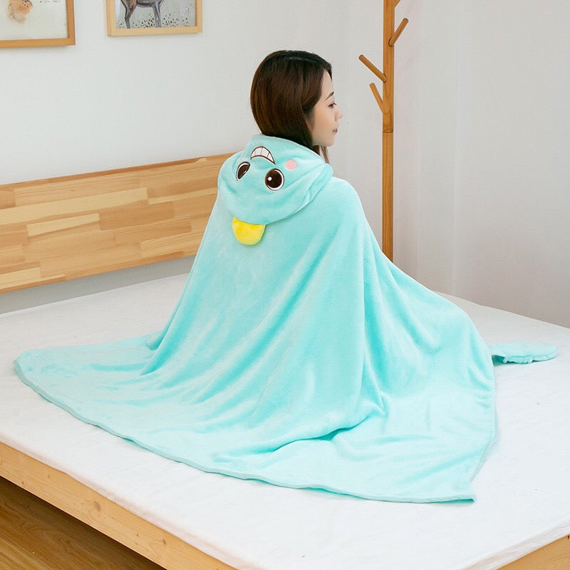 Kawaii Animal Blanket Cape Adult Kids Gift