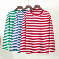 Women's Long Sleeve Crew Neck Striped Loose Sweater