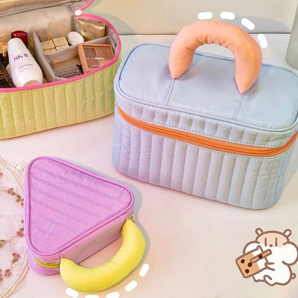 Kawaii Aesthetics Large Capacity Colour Cosmetic Bag