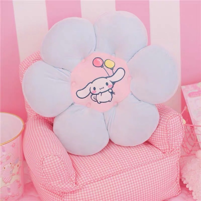 Kawaii Flowers Cushion & Backrest Pillow