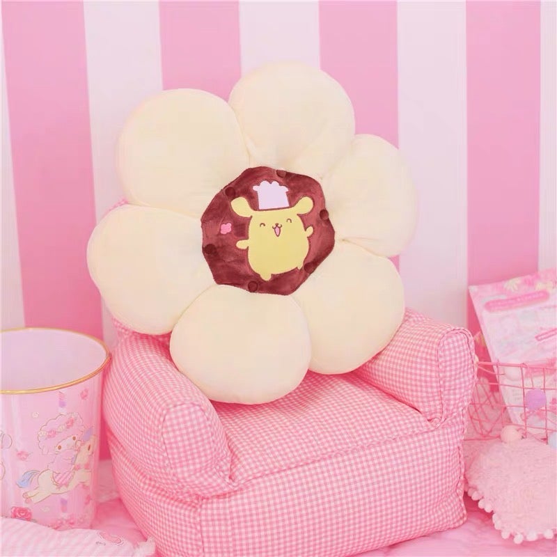 Kawaii Flowers Cushion & Backrest Pillow