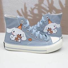 Cute Kawaii Dog Student High Top Canvas