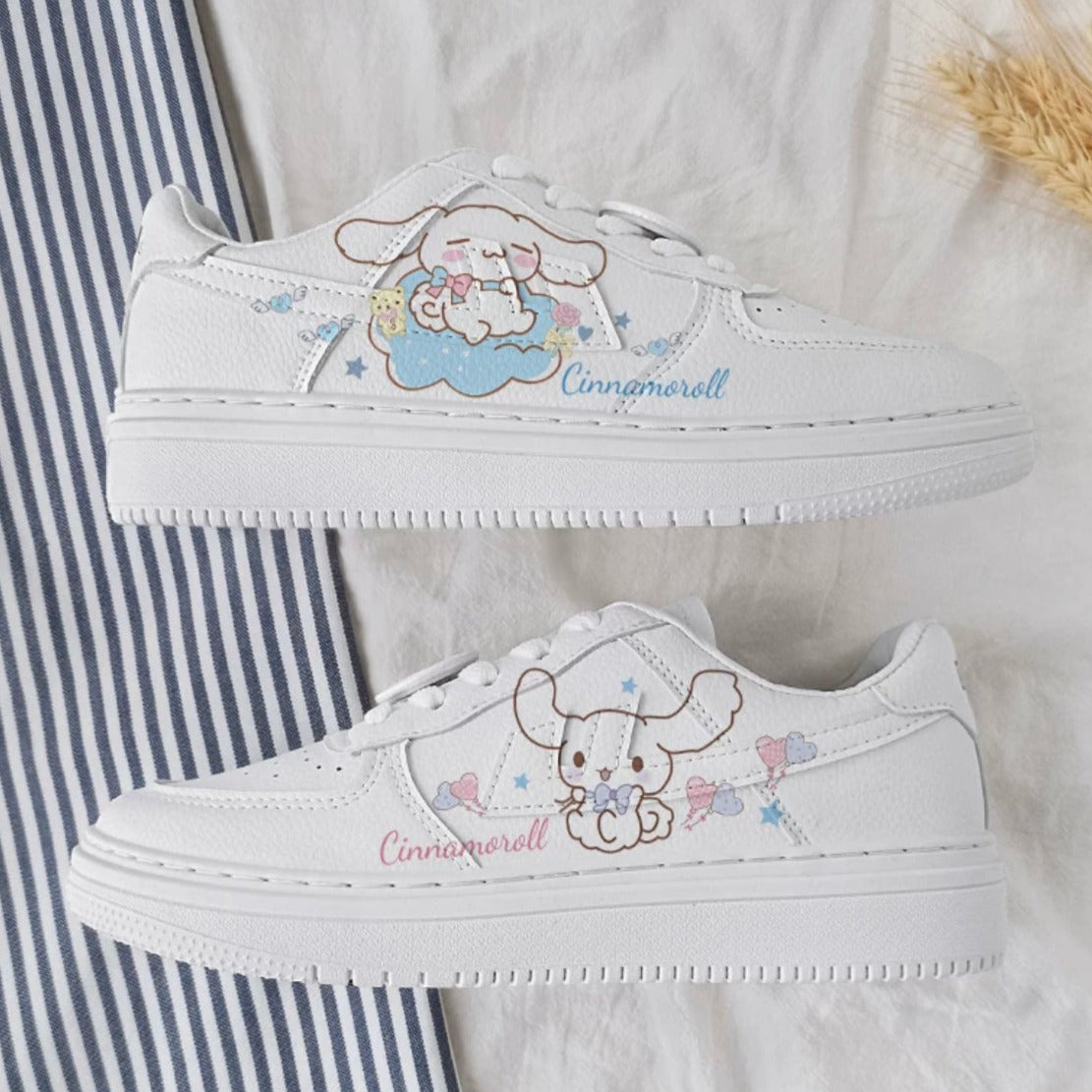 Cute Print Dog Pastel Preppy Sneakers Aesthetic Shoe