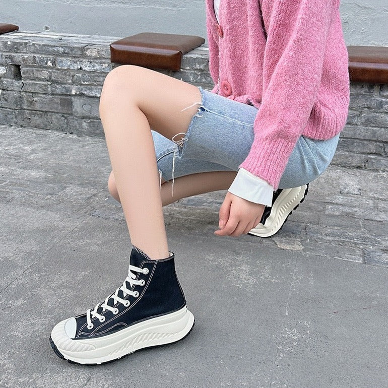 Platform Walking Daily Canvas Sneakers Shoes