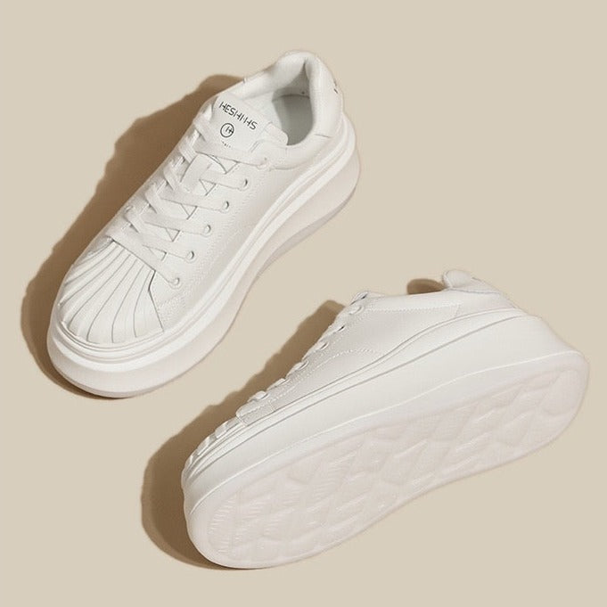 Sporty White Skate Shoes For Lace Up Sneakers