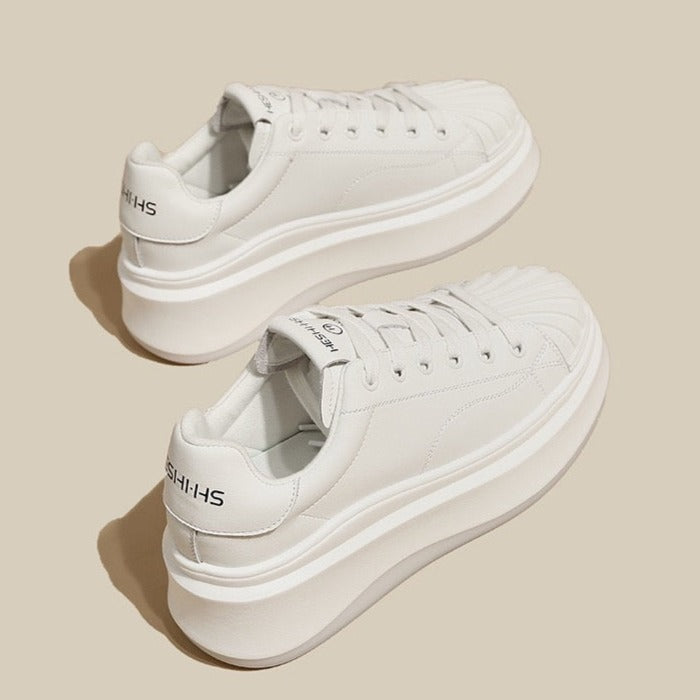 Sporty White Skate Shoes For Lace Up Sneakers