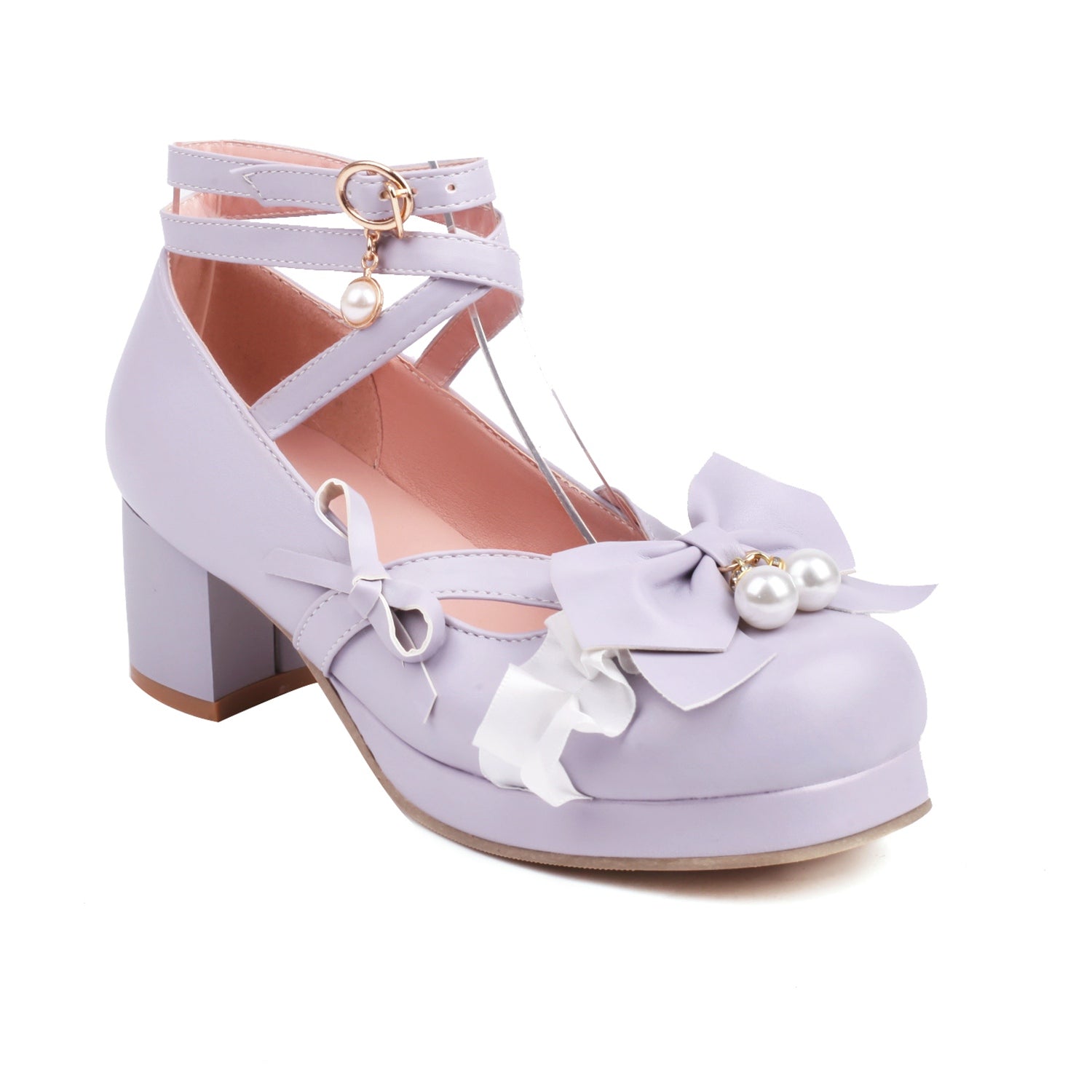 Cute Round Toe Cross Strap Lolita Japanese Mary Jane Shoes