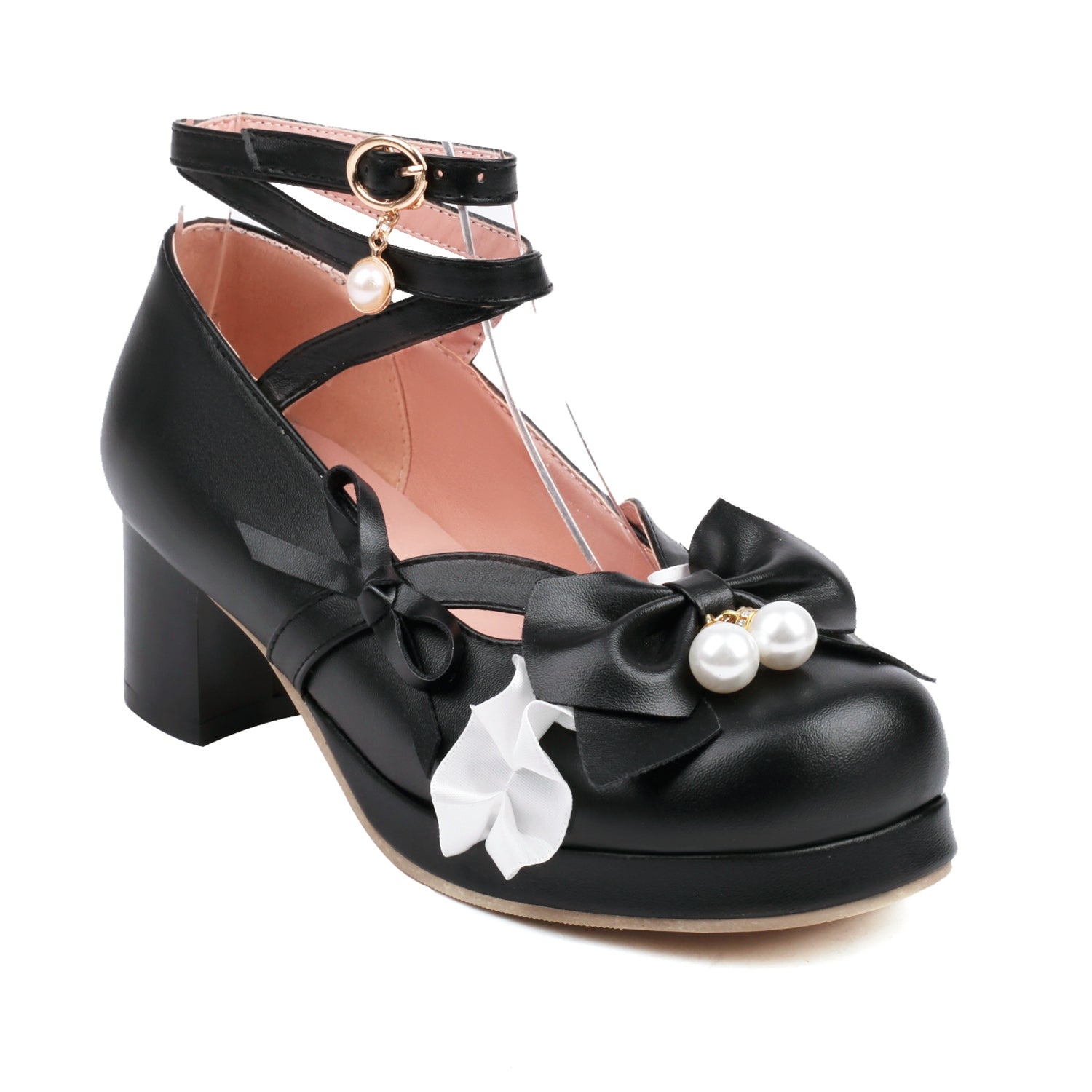 Cute Round Toe Cross Strap Lolita Japanese Mary Jane Shoes