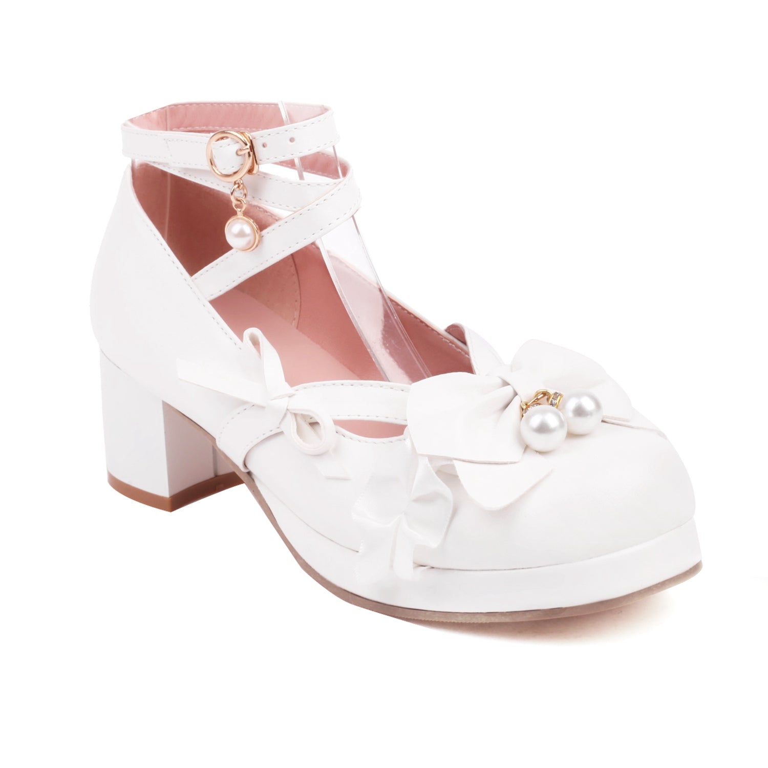 Cute Round Toe Cross Strap Lolita Japanese Mary Jane Shoes