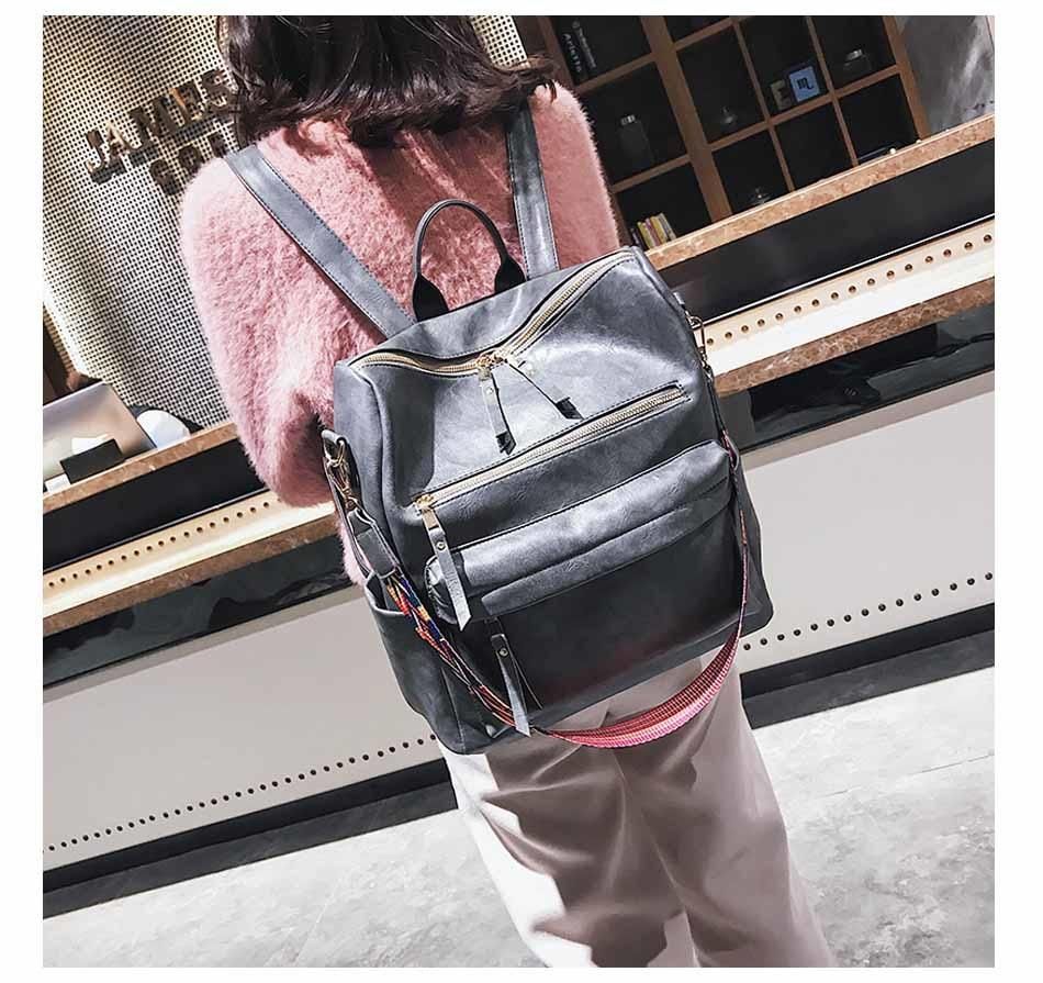 Leather Backpack Multifunction Travel Bags