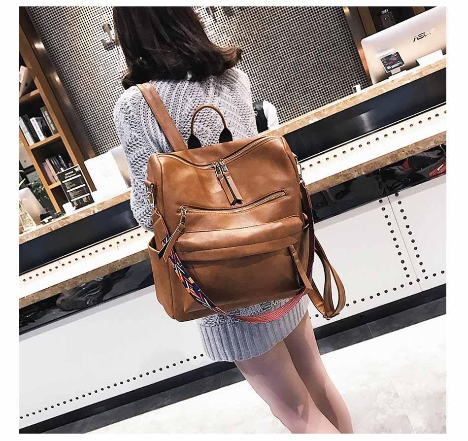 Leather Backpack Multifunction Travel Bags