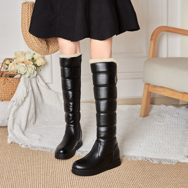 Snow Boots Winter Knee High Plush Lined Shoes