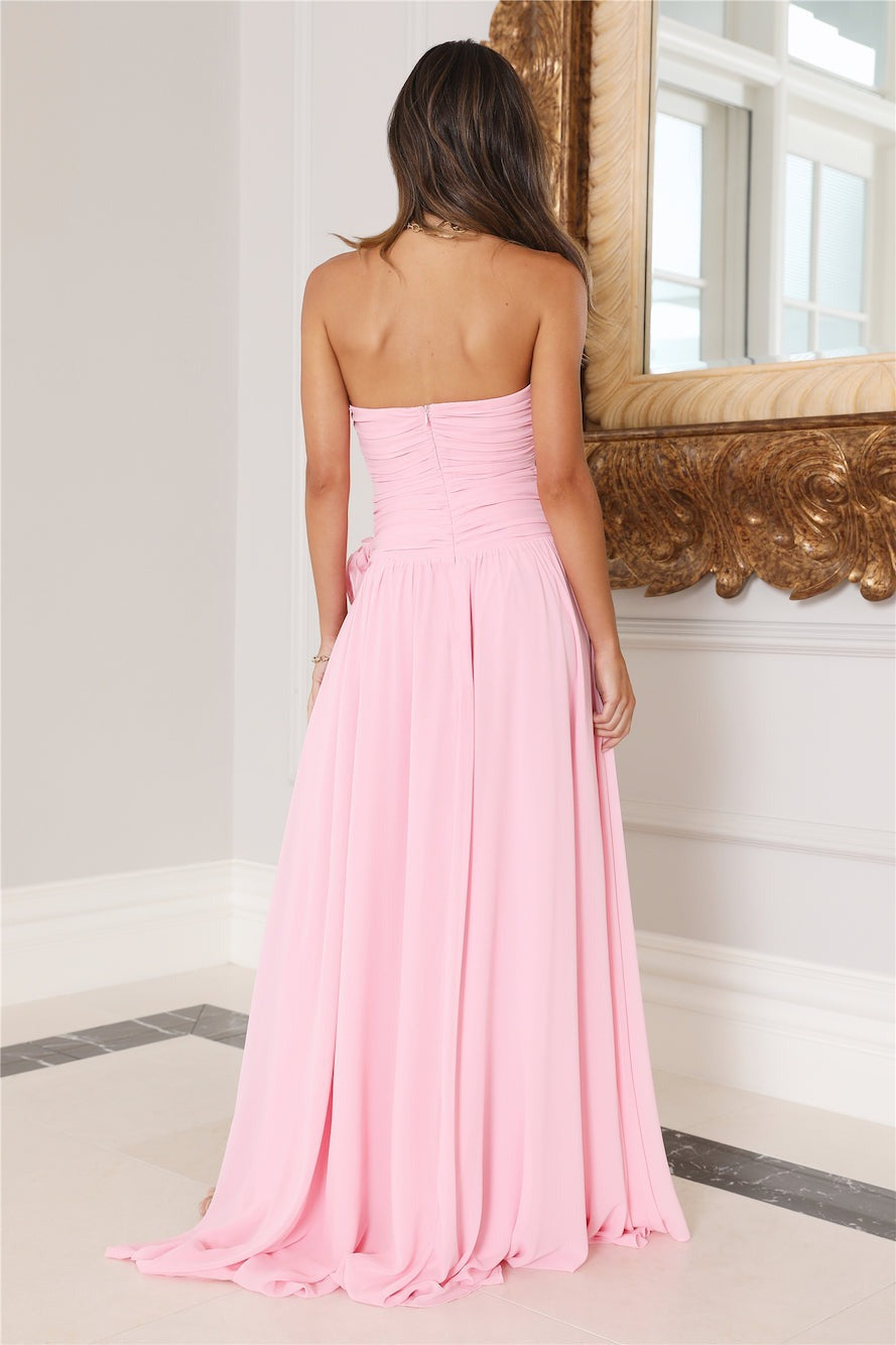 Strapless hollow backless dress