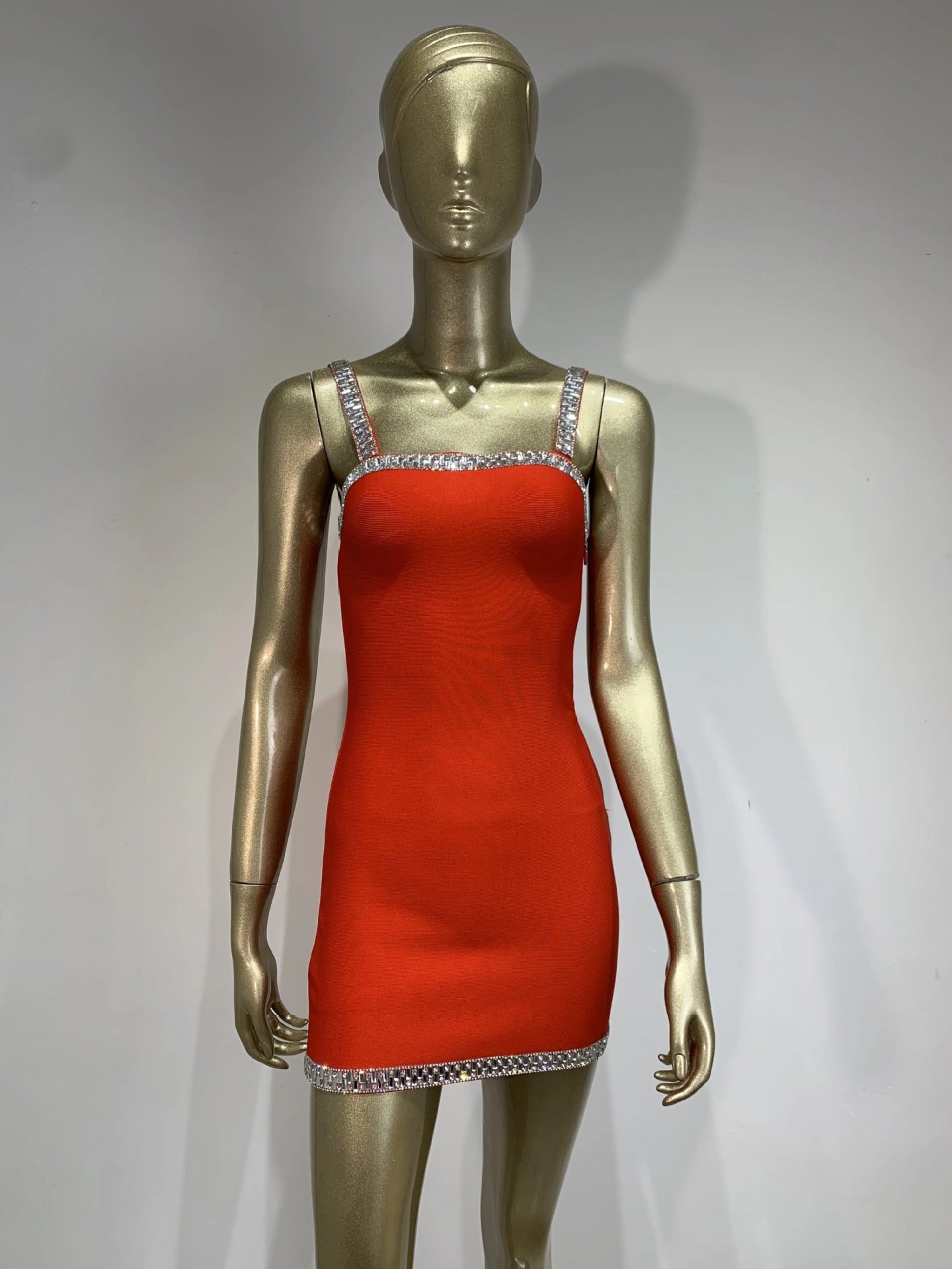 Strapless Rhinestone Bodycon Dress