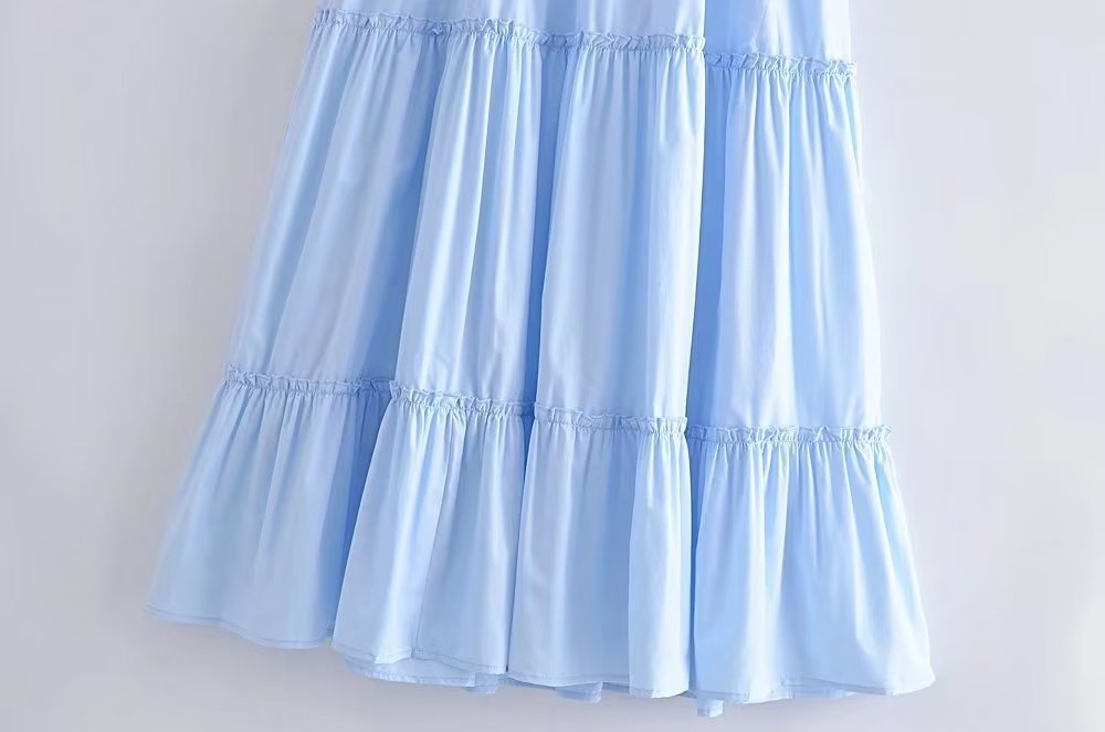 Tru Tiered Ruffle Maxi Dress - Powder Blue