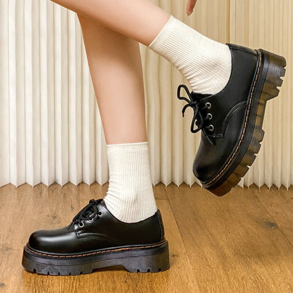 Platform Oxfords lace-up Loafers