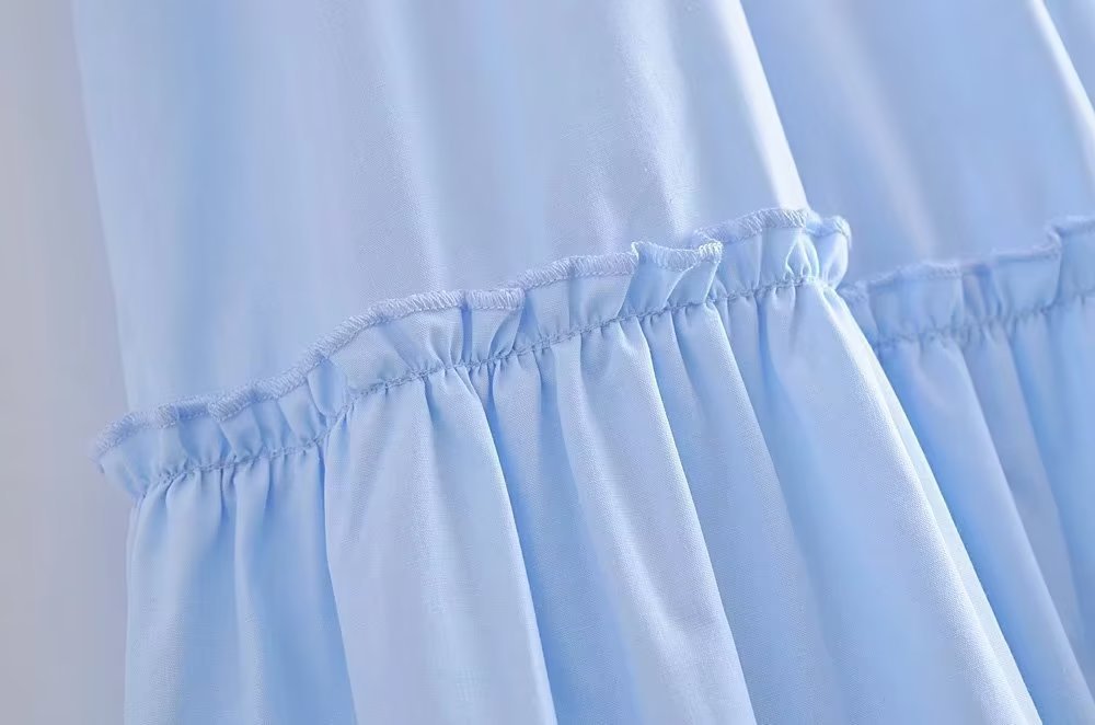 Tru Tiered Ruffle Maxi Dress - Powder Blue