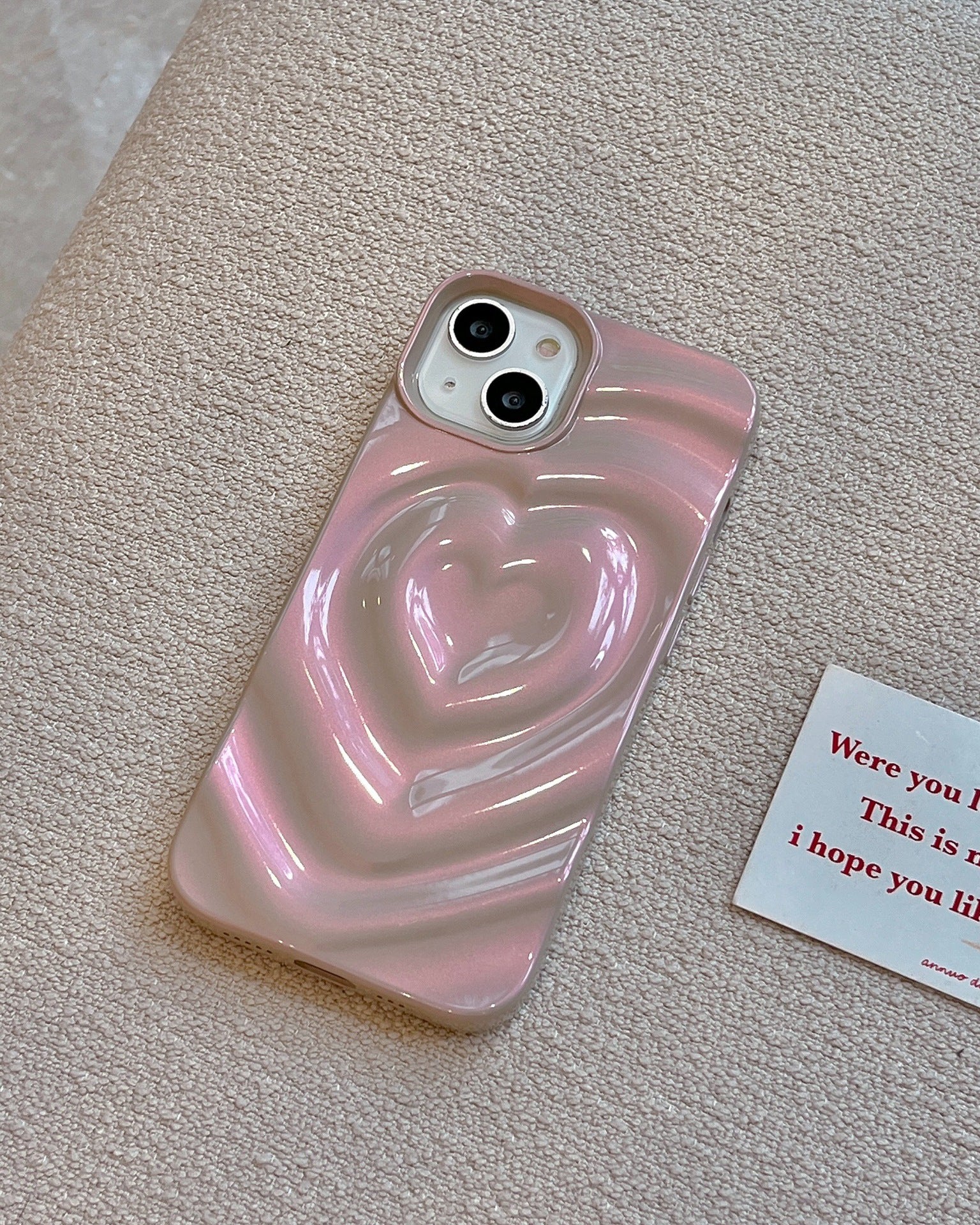 Heart Ripple Effect iPhone Case