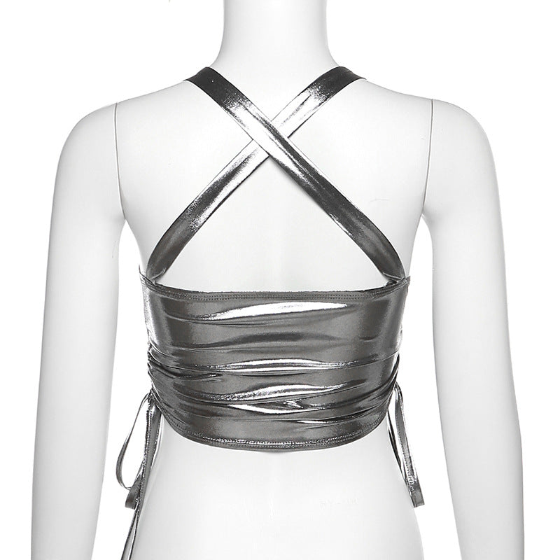 Silvia Cut Out Top - Silver