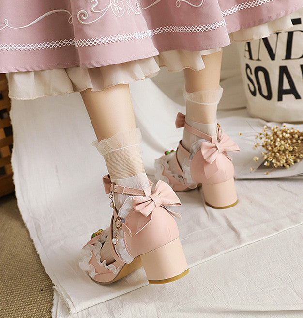 Cute Japanese Lolita Shoes Mary Jane Pumps