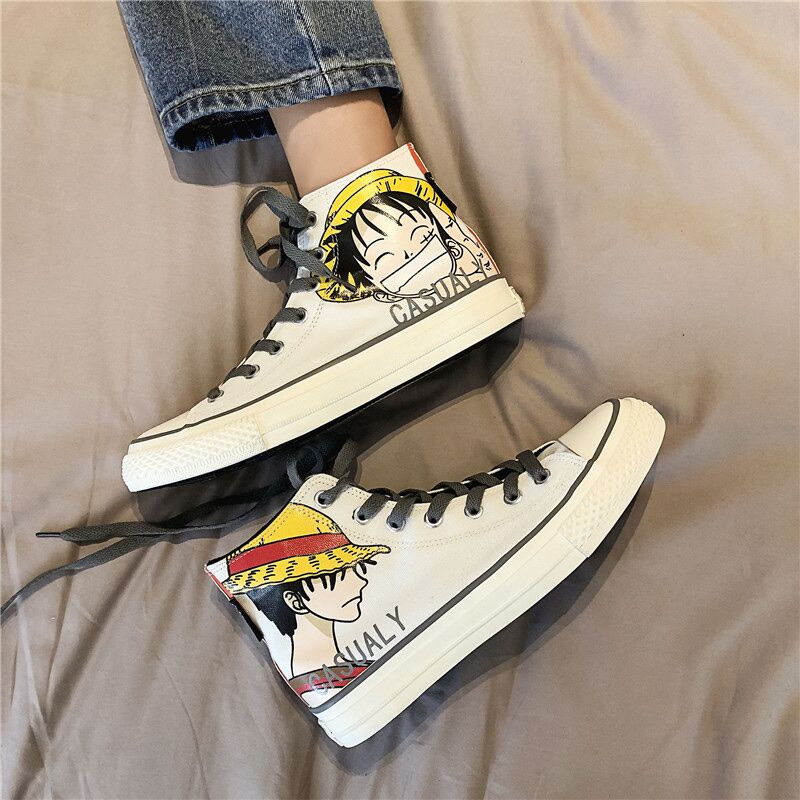 Anime High Top Canvas Shoes Couples