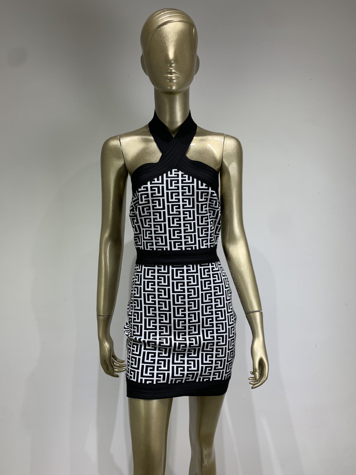 Halter Neck Backless Tight Hip Dress