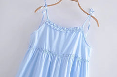 Tru Tiered Ruffle Maxi Dress - Powder Blue