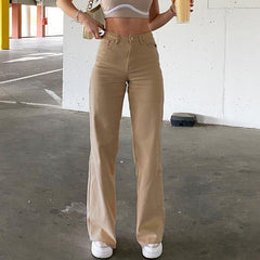 The Time Is Now High Rise Flare Jeans - Khaki