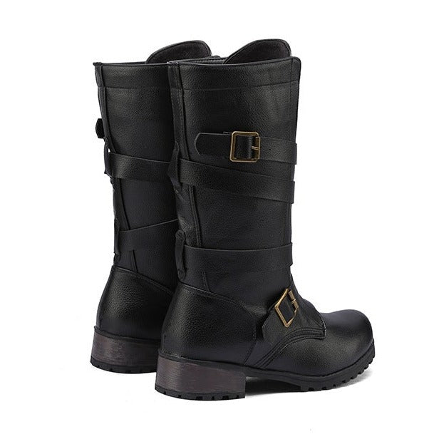 Women's Buckle Biker Boots