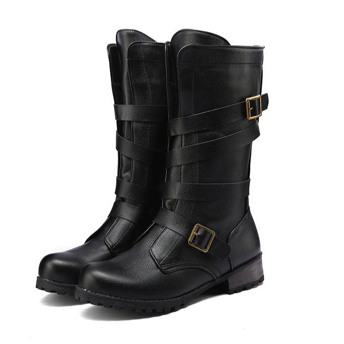 Women's Buckle Biker Boots