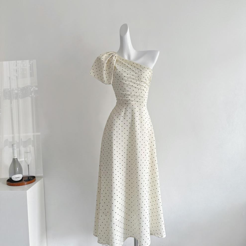 Tube Top Heart Neck Slit Irregular Raglan Sleeve Dress