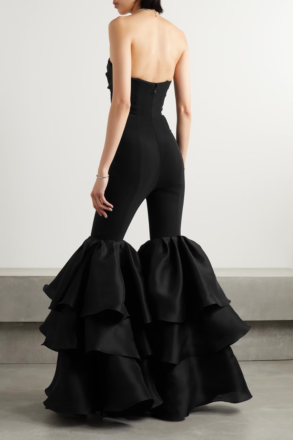 Tube Top Cake Leg Banquet Party Jumpsuit