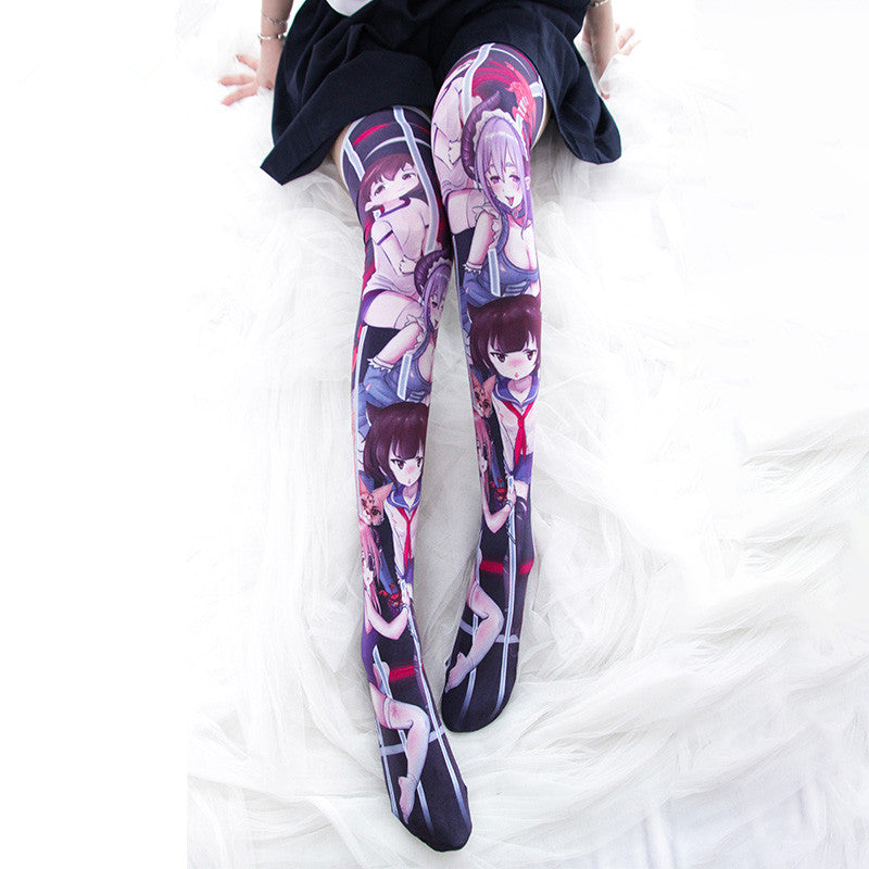 Anime Print Stockings