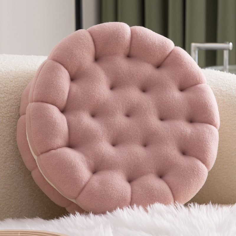 Biscuit Shaped Seat Cushion Cookie Pillow