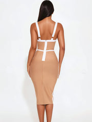 High street OL apricot hip dress