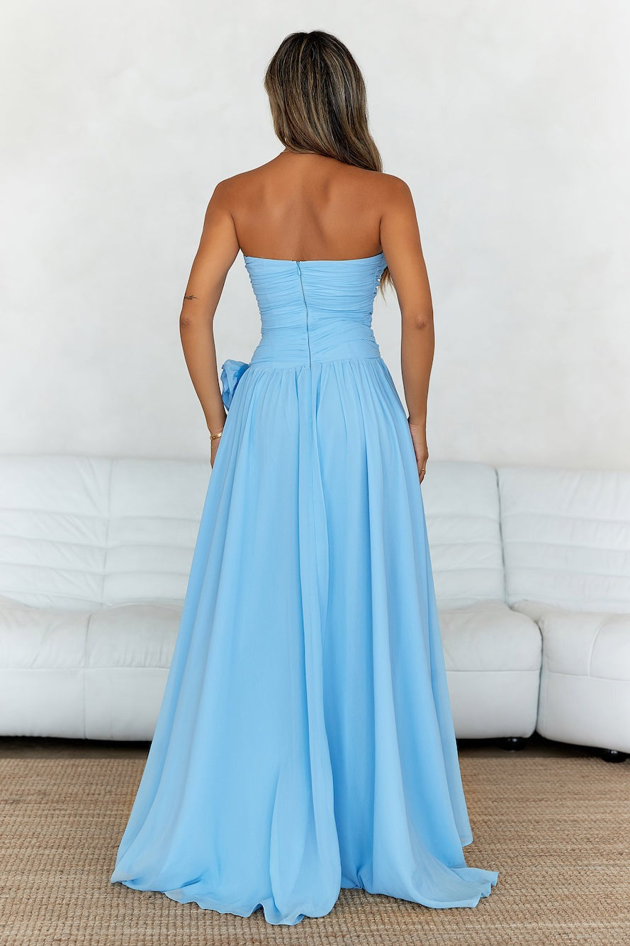 Strapless hollow backless dress