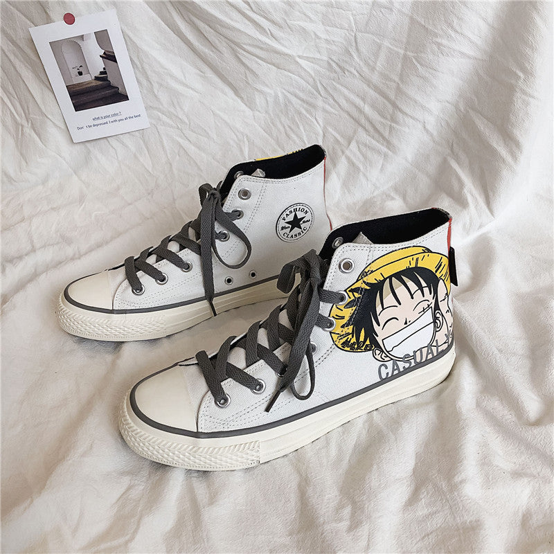 Anime High Top Canvas Shoes Couples