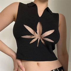 Nova Leaf Cutout Top