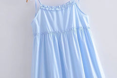 Tru Tiered Ruffle Maxi Dress - Powder Blue