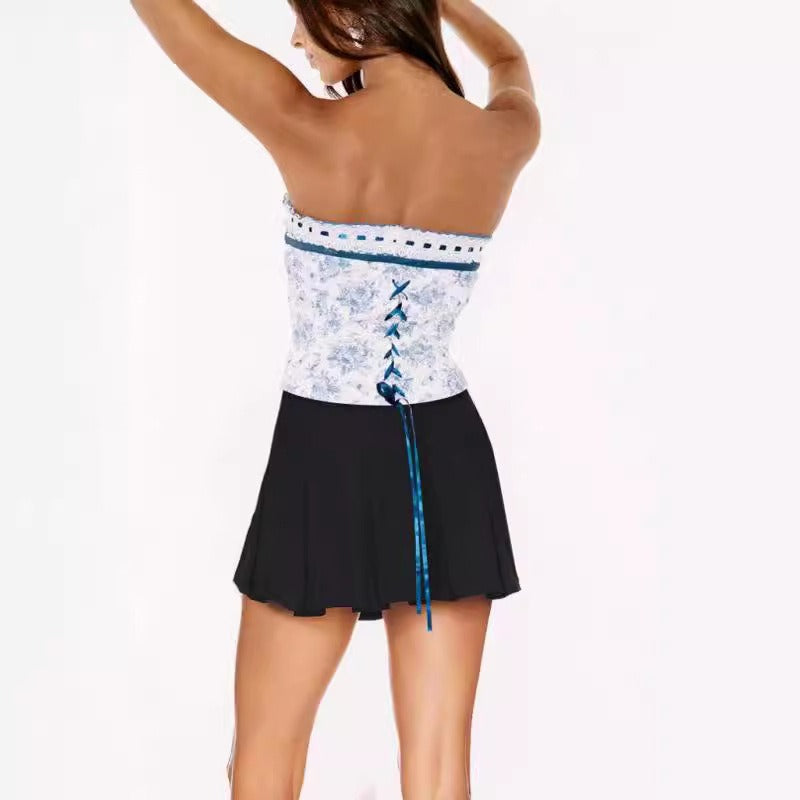 Tube Top Backless Cropped Top