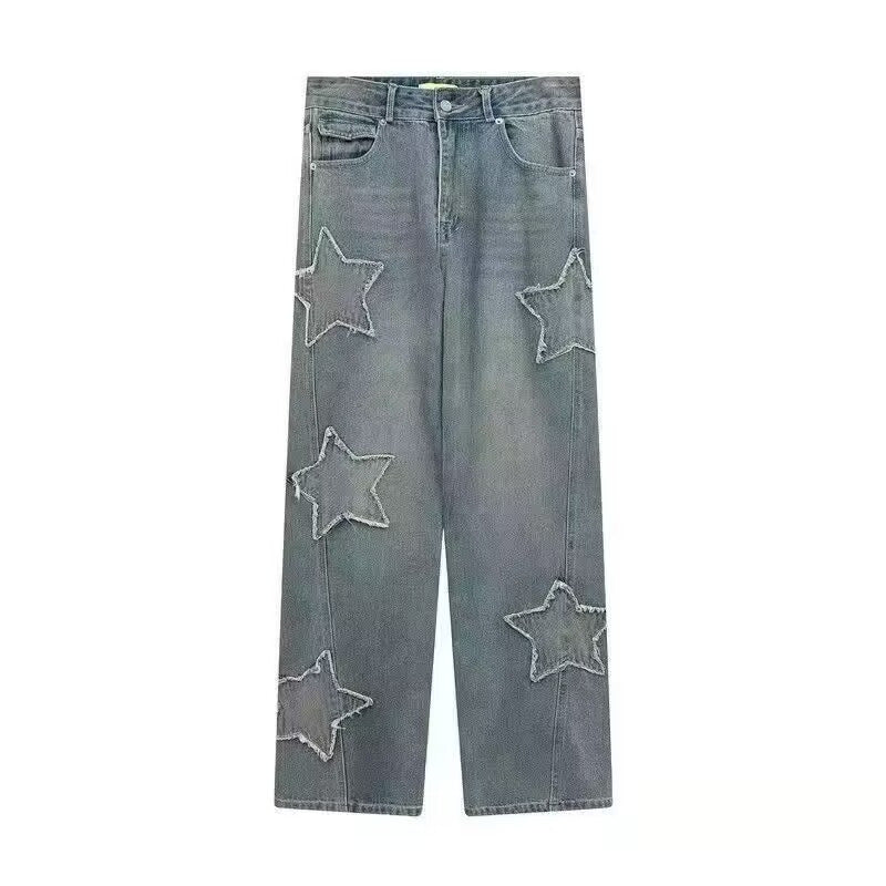 Cerulis Wrap Star Denim Flare Pants