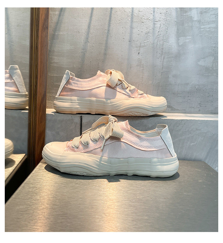 Satin Lace-up Front Sneakers Shoes