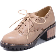 Brock Retro Preppy Round Toe Women's Shoes