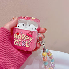 Happy Girl Cherry Airpods Case