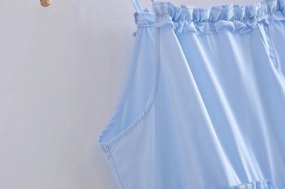 Tru Tiered Ruffle Maxi Dress - Powder Blue