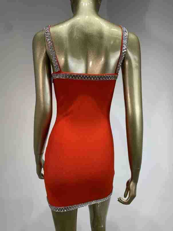 Strapless Rhinestone Bodycon Dress