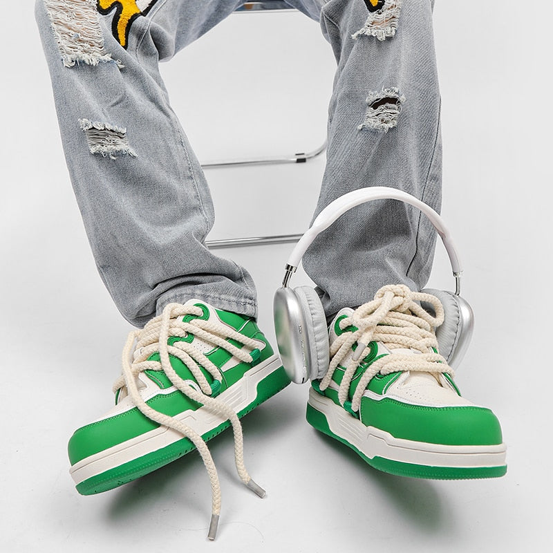 Phat Lace Sneakers - Cloud White/Lucky Green