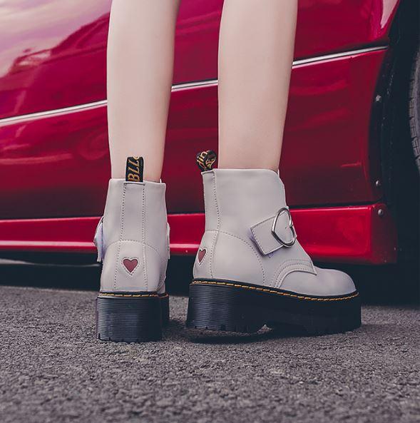 Harajuku Pink Heart Boots