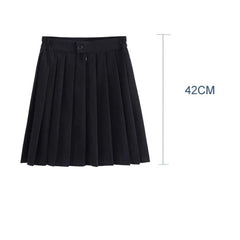 Pleated Elastic School Skirt